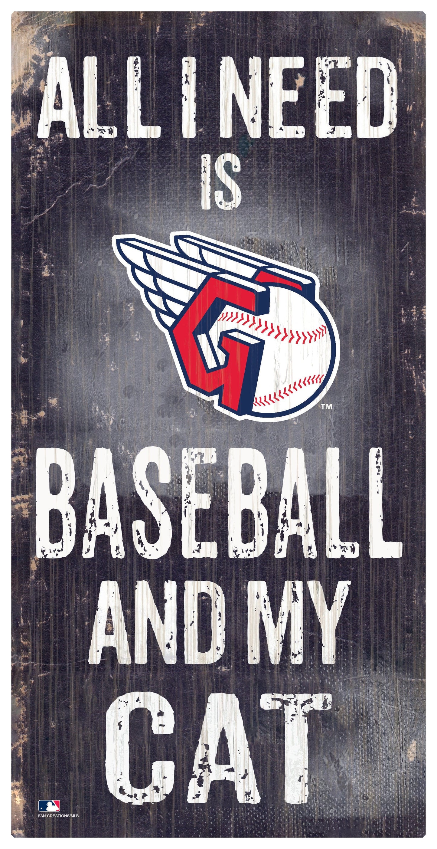 Cleveland Guardians My Cat 6x12 Sign