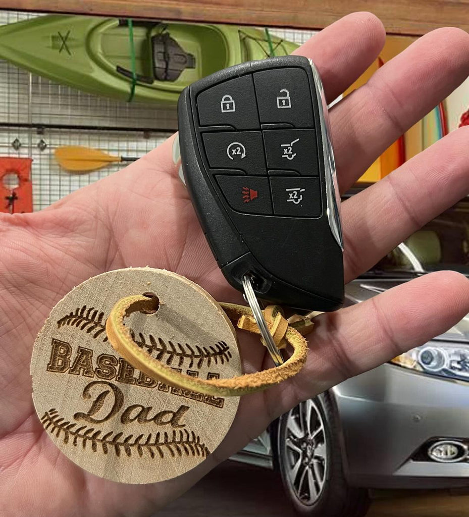 Wooden Baseball Key Chain | Dugout Mugs