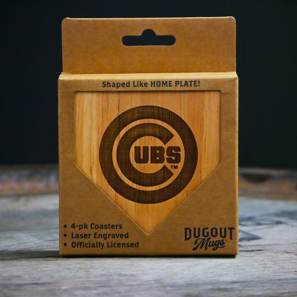 Chicago Cubs Dugout Mug® Wood Coaster