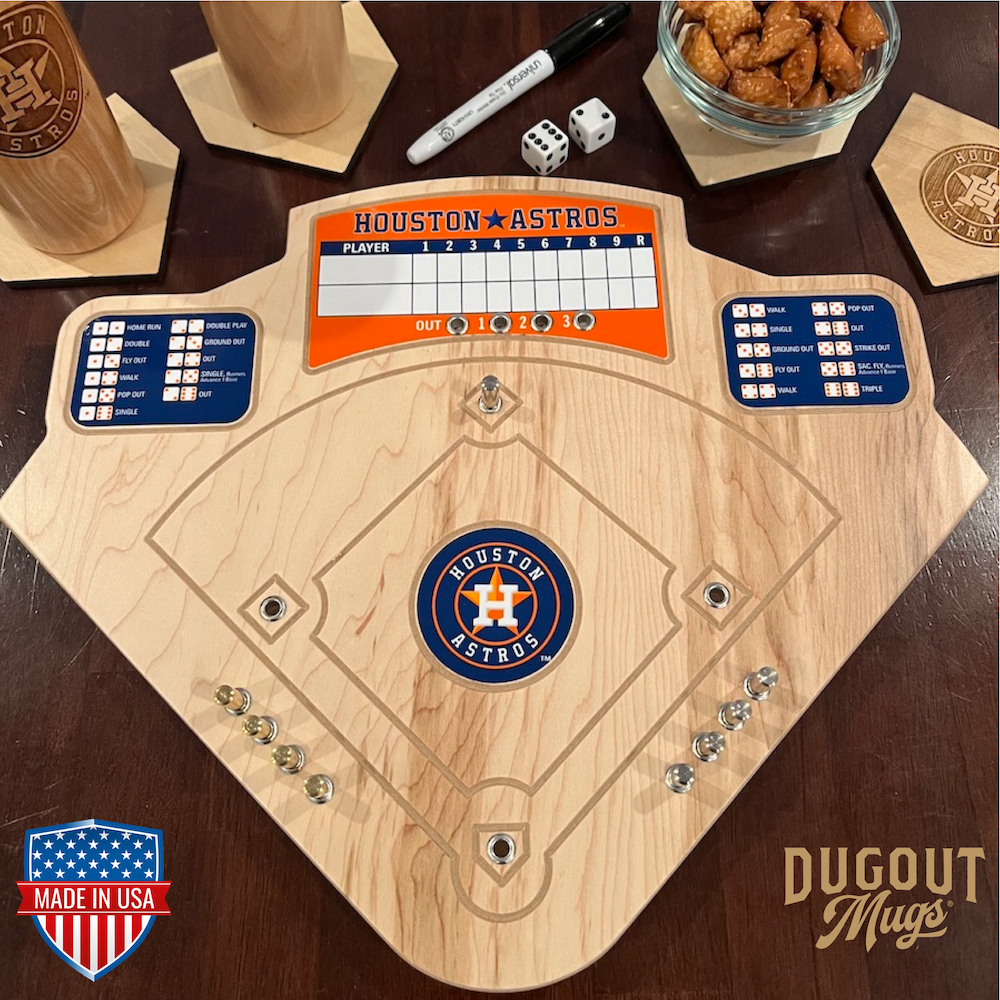 Houston Astros Baseball Board Game with Dice