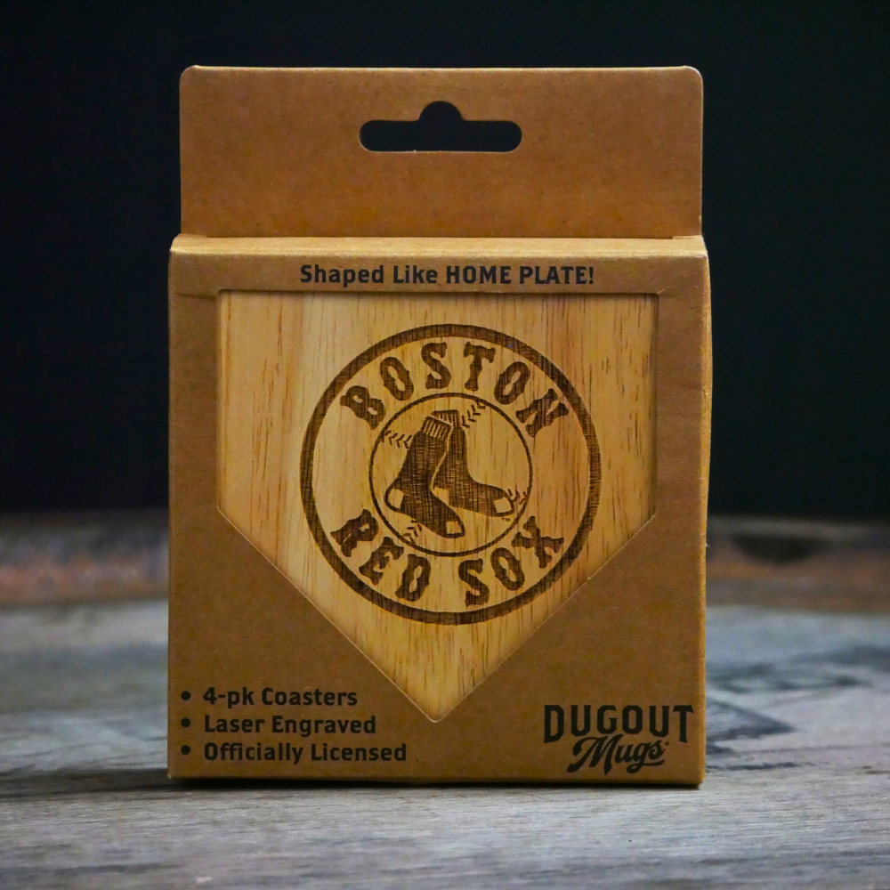 Boston Red Sox Dugout Mug® Wood Coaster