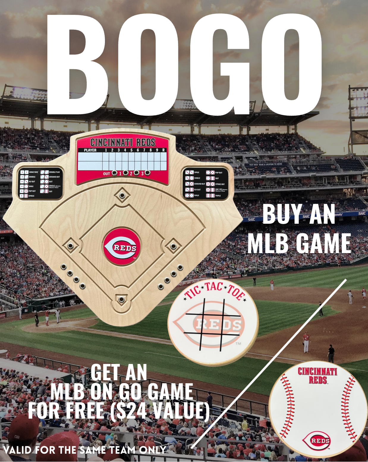 BOGO | Choose Your MLB Board Game Get a Free Tic-Tac-Toe Game