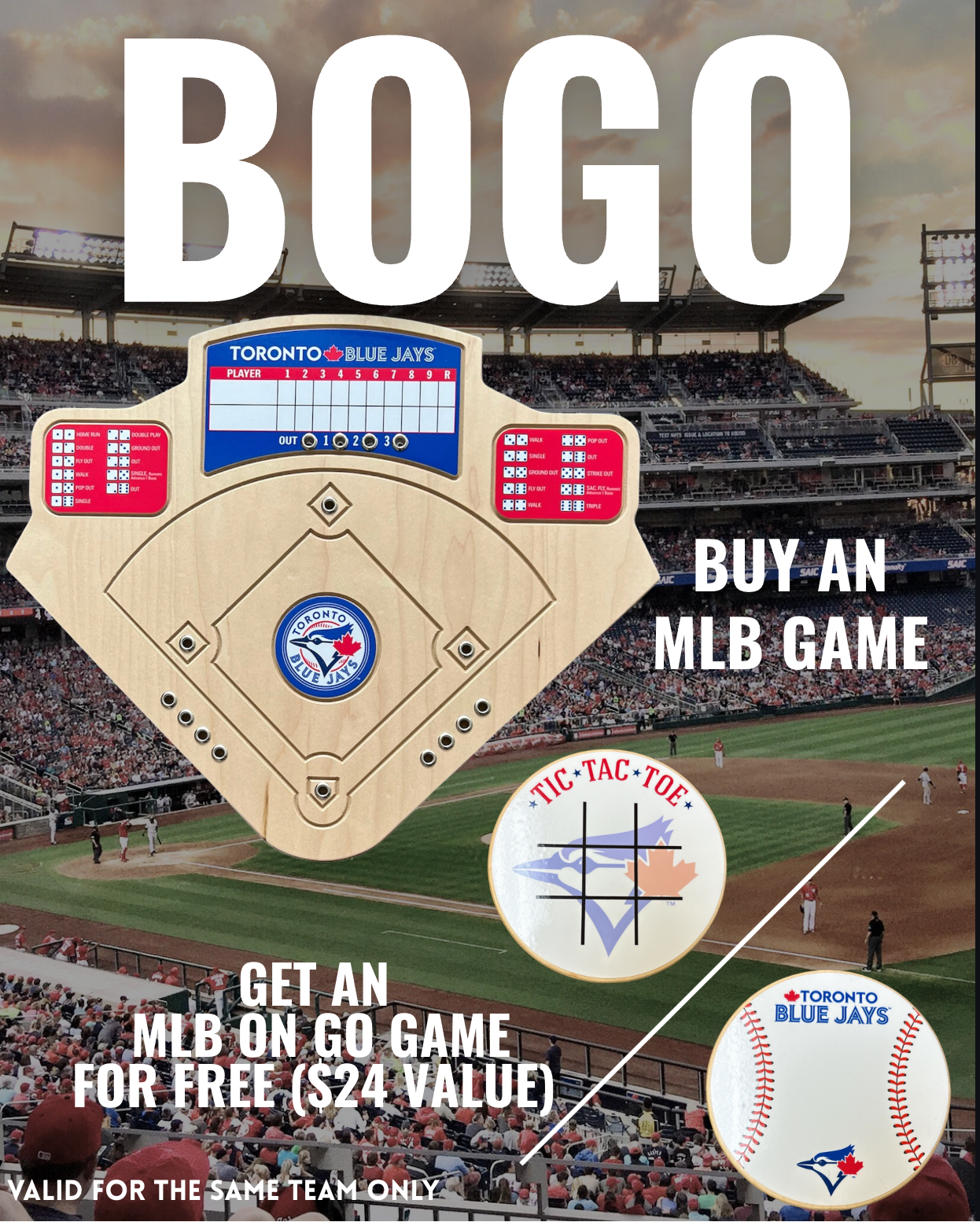 BOGO | Choose Your MLB Board Game Get a Free Tic-Tac-Toe Game
