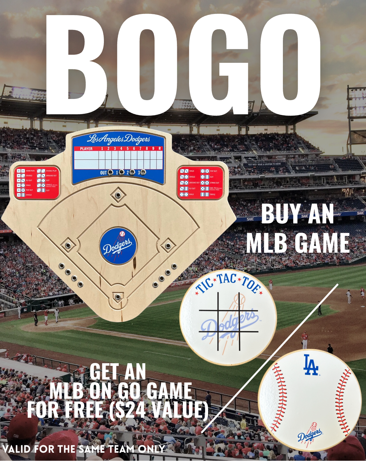 BOGO | Choose Your MLB Board Game Get a Free Tic-Tac-Toe Game