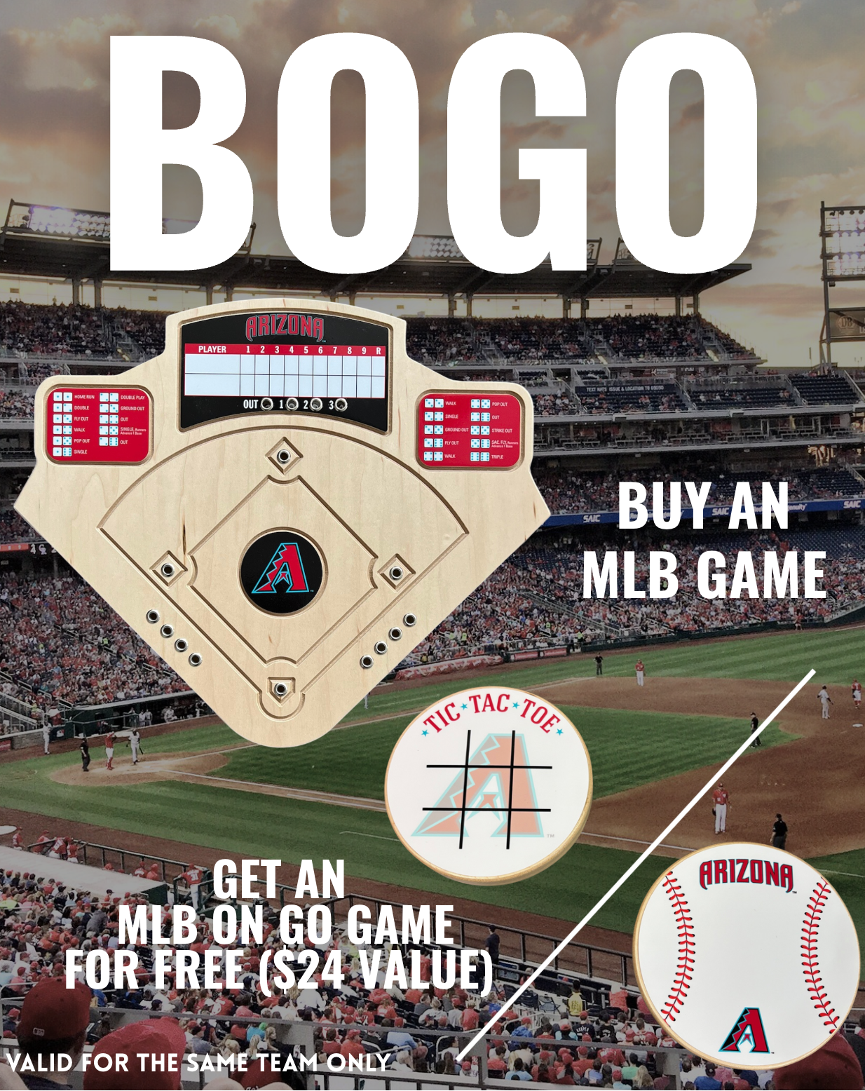 BOGO | Choose Your MLB Board Game Get a Free Tic-Tac-Toe Game