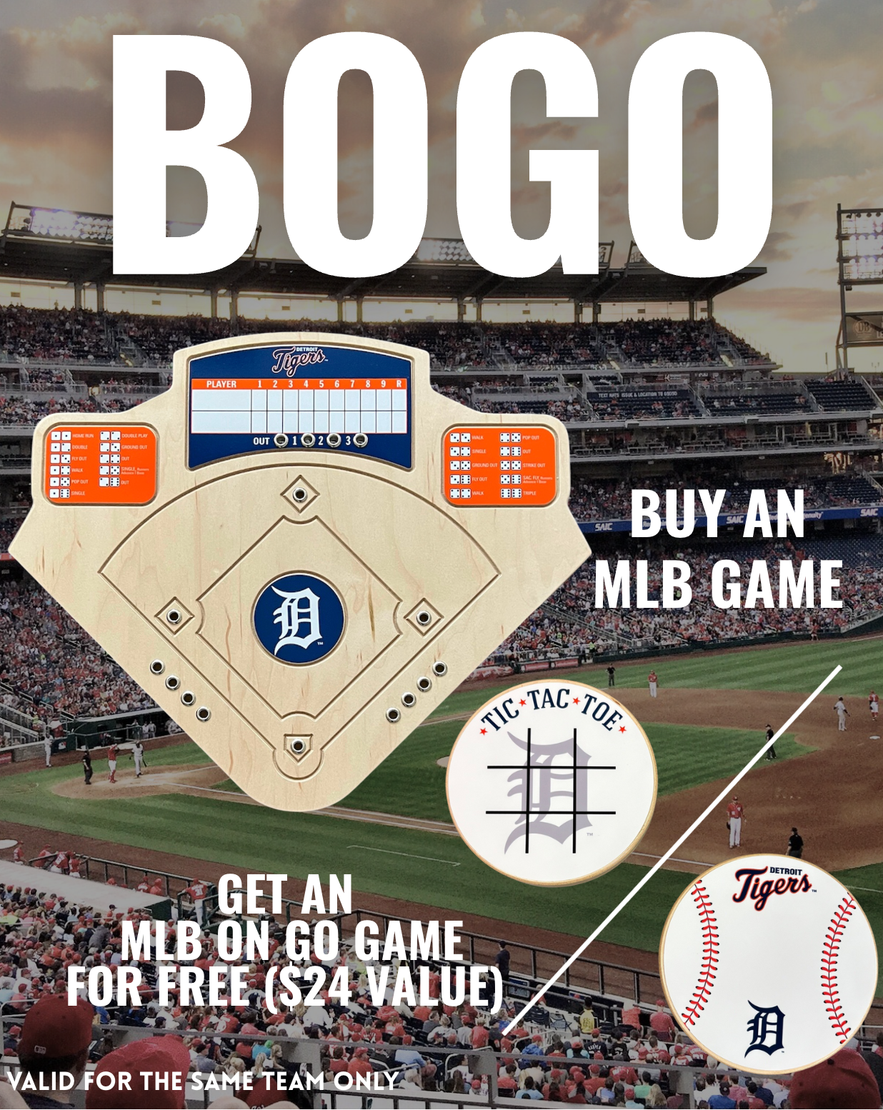 BOGO | Choose Your MLB Board Game Get a Free Tic-Tac-Toe Game