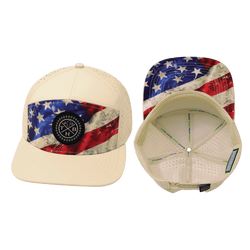 Color Vibes Hat | Flat Bill | Rugged Flag - Cream