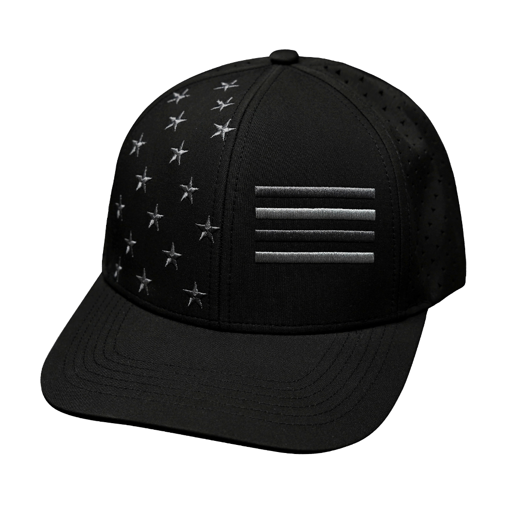 Flag Hat | Baseball Hat Fit | Black