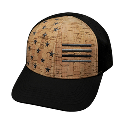 Flag Hat | Baseball Hat Fit | Cork - Black