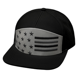 Flag Hat | Flat Bill | Black - Gray