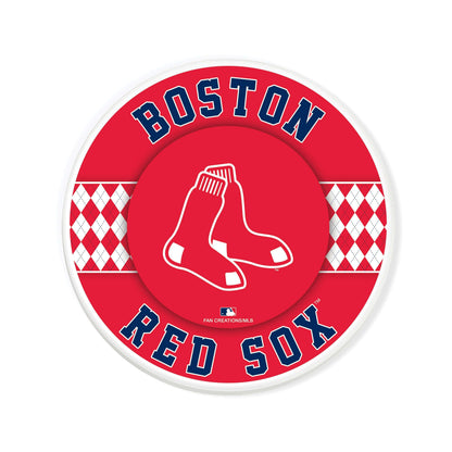MLB - Boston Red Sox 4 inch Ceramic Argyle Coaster