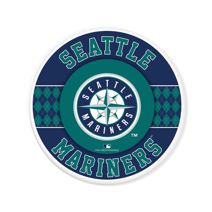 MLB - Seattle Mariners 4 inch Ceramic Argyle Coaster