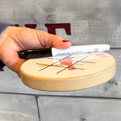 New York Mets Portable Dry Erase Game Board - 6.5" Double-Sided Wooden Tic Tac Toe Travel Set with Marker & Bag
