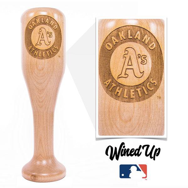 baseball bat wine glass Oakland Athletics