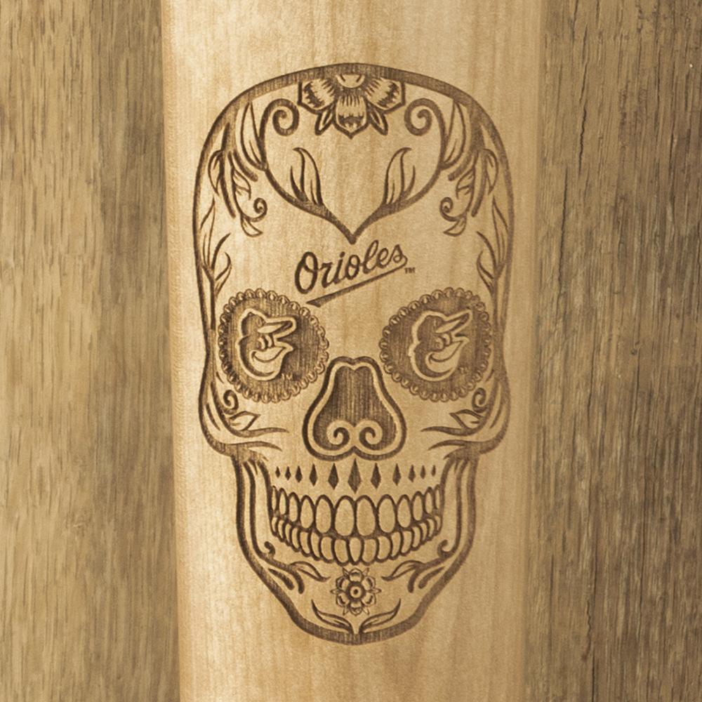 Baltimore Orioles Sugar Skull Baseball Bat Mug Details