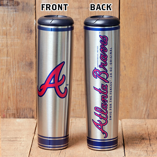 Atlanta Braves Metal Dugout Mug | Stainless Steel Baseball Bat Mug