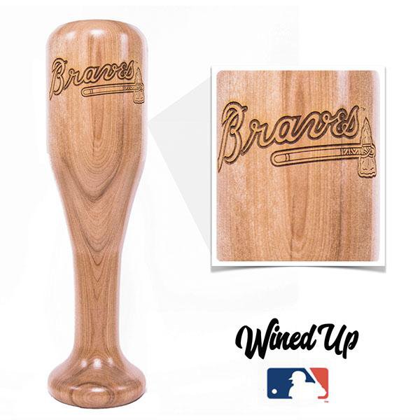 baseball bat wine glass Atlanta Braves