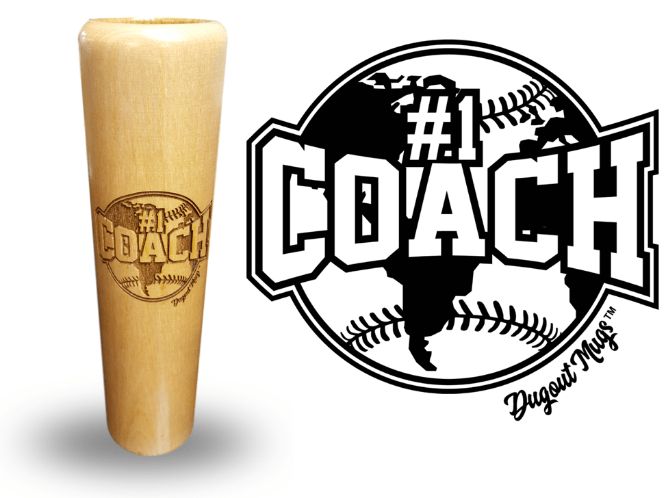 #1 coach baseball bat mug gift